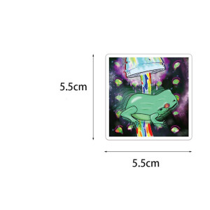 Adesivi Rana Psichedelica | 50 Sticker Trippy & Neon