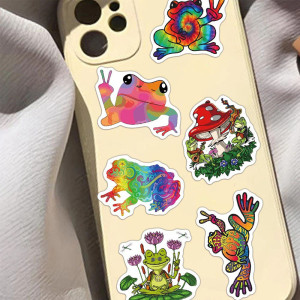 Adesivi Rana Psichedelica | 50 Sticker Trippy & Neon