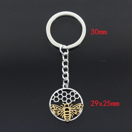 Porte-Clés Voiture en Forme d'Abeille et nid d'abeille dimensions