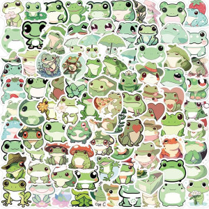 Adesivi Rana Cartoon | Set da 46 Sticker Carini e Impermeabili