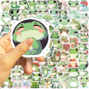 Adesivi Rana Cartoon | Set da 46 Sticker Carini e Impermeabili