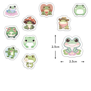 Rotolo 500 Adesivi Rana Kawaii | Idea Regalo Originale