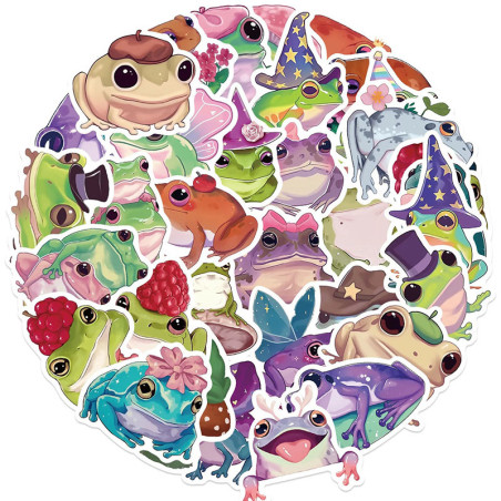 Adesivi Rane Magiche ✨ – Set da 50 Sticker Unici 🐸
