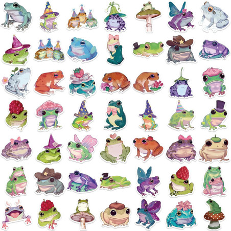 Adesivi Rane Magiche ✨ – Set da 50 Sticker Unici 🐸