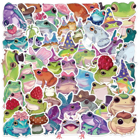 Adesivi Rane Magiche ✨ – Set da 50 Sticker Unici 🐸