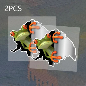 Adesivi Rana Curiosa – Set 2 Sticker 3D Realistici – 15x13 cm