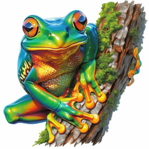 Adesivo Rana Tropicale – Sticker Realistico Arcobaleno – 5 Misure