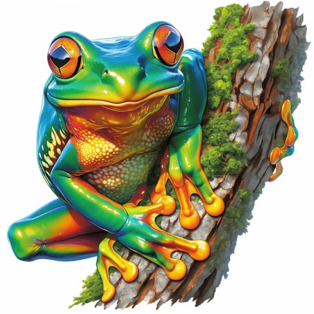 Adesivo Rana Tropicale – Sticker Realistico Arcobaleno – 5 Misure