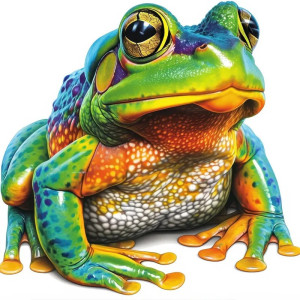 Adesivo Rana Tropicale – Sticker Realistico Arcobaleno – 5 Misure