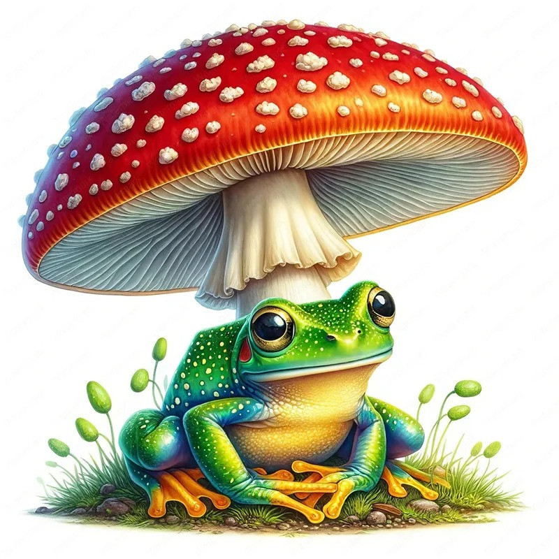 Sticker Rana Folletto del Bosco – Deco Foresta Magica – 5 misure