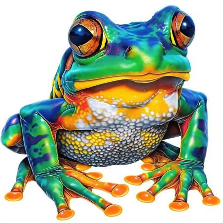 Adesivo Rana Galattica Tropicale – Sticker Psichedelico – 5 Misure