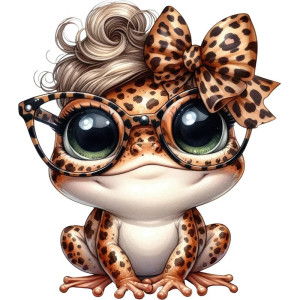 Adesivo Rana Chic Selvaggia – Sticker Leopardato (5 misure)
