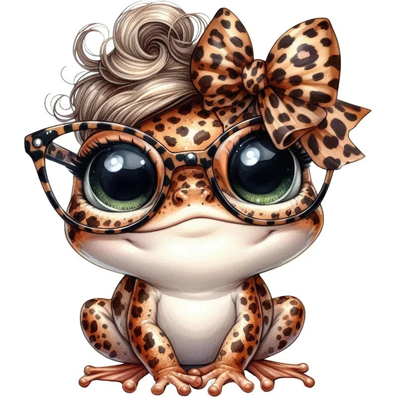 Adesivo Rana Chic Selvaggia – Sticker Leopardato (5 misure)