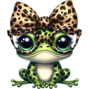 Adesivo Rana Leopardata Glam – Sticker Originale (5 misure)
