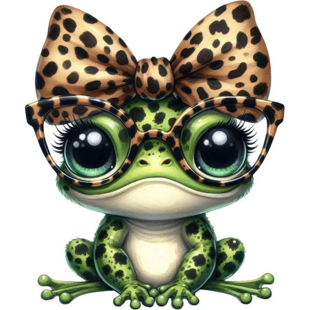 Adesivo Rana Leopardata Glam – Sticker Originale (5 misure)