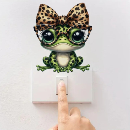 Adesivo Rana Leopardata Glam – Sticker Originale (5 misure)