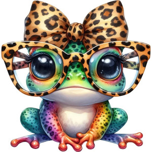 Adesivo Rana Rainbow Diva – Sticker Glam Arcobaleno (5 misure)