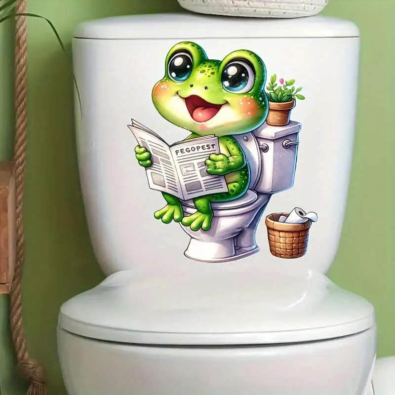 Adesivo Rana "Pausa Pipì" – Sticker Divertente WC (3 misure)