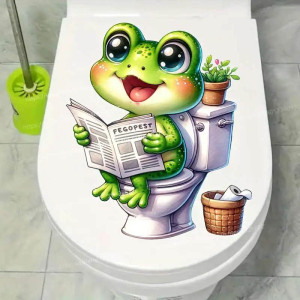 Adesivo Rana "Pausa Pipì" – Sticker Divertente WC (3 misure)