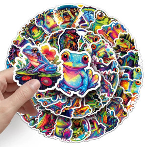 Adesivi Rana Splash Neon – Set Sticker Colorati (10 o 50 pz)