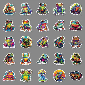 Adesivi Rana Splash Neon – Set Sticker Colorati (10 o 50 pz)