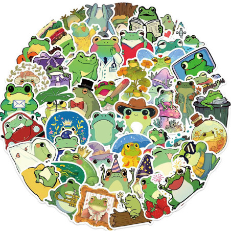 Adesivi Rana Cosmo Pop – Set 50 Sticker Kawaii Colorati