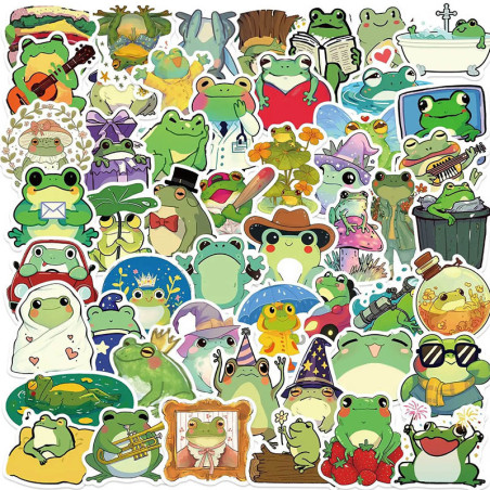 Adesivi Rana Cosmo Pop – Set 50 Sticker Kawaii Colorati
