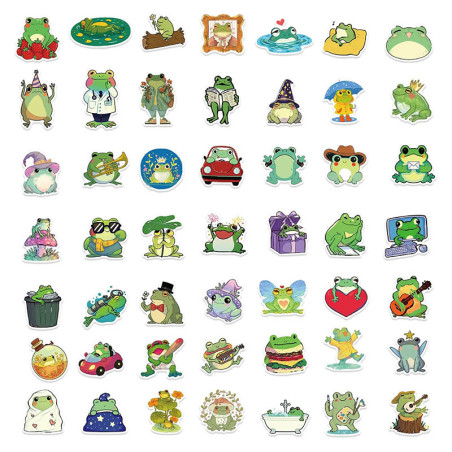 Adesivi Rana Cosmo Pop – Set 50 Sticker Kawaii Colorati