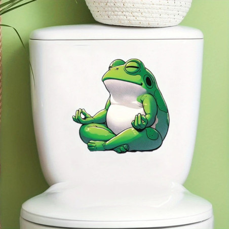 Adesivo Rana Zen – Sticker Meditazione Divertente 30x20 cm