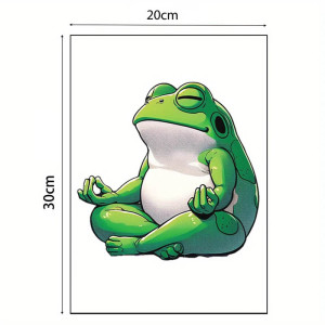 Adesivo Rana Zen – Sticker Meditazione Divertente 30x20 cm