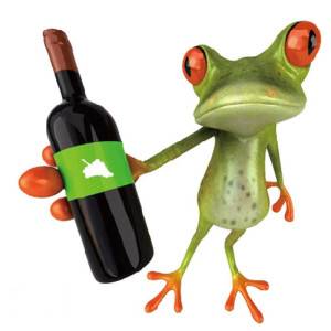Adesivo Rana Sommelier – Sticker Divertente Vino & Umorismo