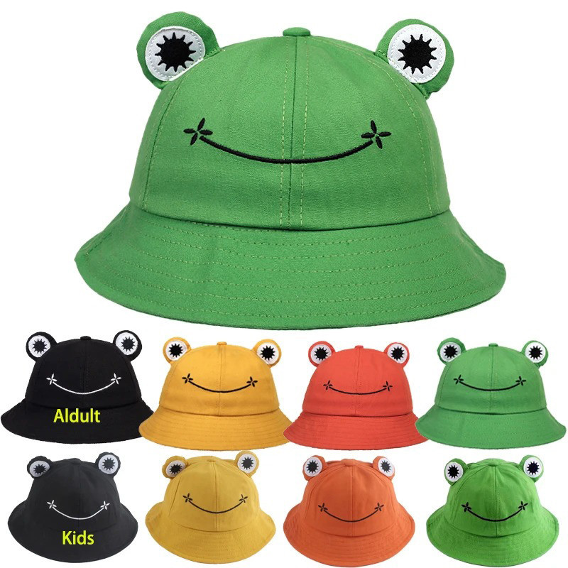 Cappello Bob Rana Sorridente – Cotone, Divertente, 6 Colori