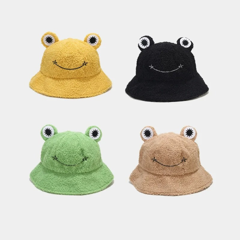 Cappello Rana Sorridente – Bob Peluche Morbido in 4 Colori