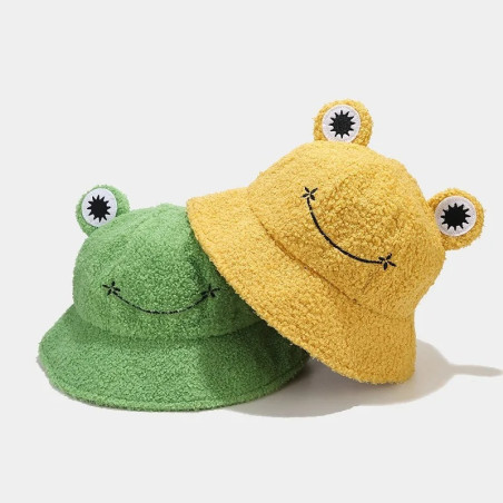 Cappello Rana Sorridente – Bob Peluche Morbido in 4 Colori