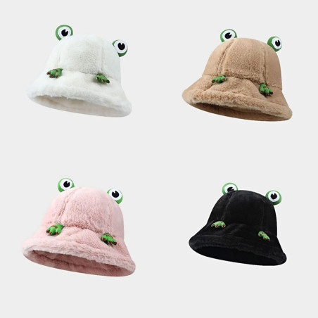 Cappello Rana Peluche OcchiTeneri | Caldo e Kawaii - 4 Colori