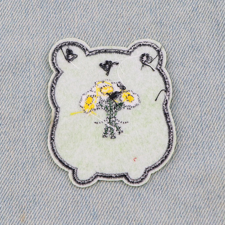 Patch Rana Innamorata Termoadesiva con Fiori | Idea Regalo