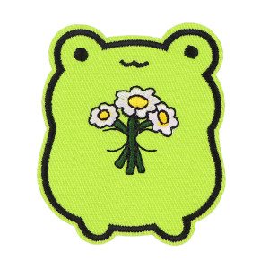 Patch Rana Innamorata Termoadesiva con Fiori | Idea Regalo