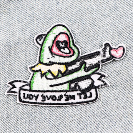 Patch Rana Divertente "Let Me Love You!" – Toppa Termoadesiva