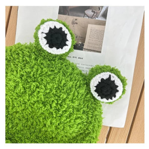 Cappello Rana Occhi Pop – Berretto Peluche Carino e Divertente