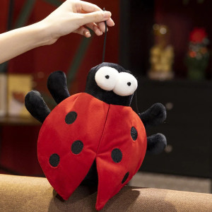 Peluche Coccinella Divertente | Pupazzo Portafortuna 25 cm