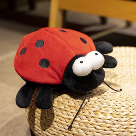 Peluche Coccinella Divertente | Pupazzo Portafortuna 25 cm