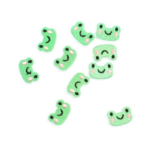 Toppe Mini Rana Cartoon x10 – Ricamo Termoadesivo per Bambini