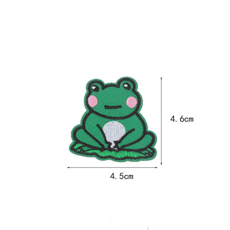 Toppa Termoadesiva Rana Zen – Ricamo Divertente 4,6 cm