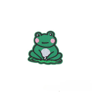 Toppa Termoadesiva Rana Zen – Ricamo Divertente 4,6 cm