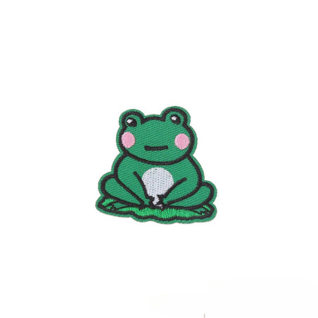 Toppa Termoadesiva Rana Zen – Ricamo Divertente 4,6 cm