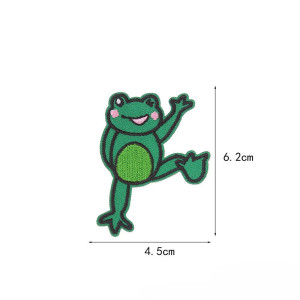 Toppa Termoadesiva Rana Danzante | Ricamo Divertente 6,2 cm
