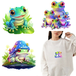 Set 9 Toppe Termoadesive Rana | Patch Originale Idea Regalo