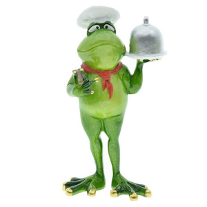 Statuetta Rana Chef – Decorazione Cucina Originale e Divertente
