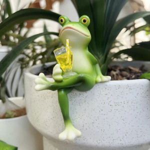Statuetta Rana Relax – Decorazione Divertente per Giardino