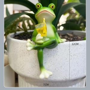 Statuetta Rana Relax – Decorazione Divertente per Giardino